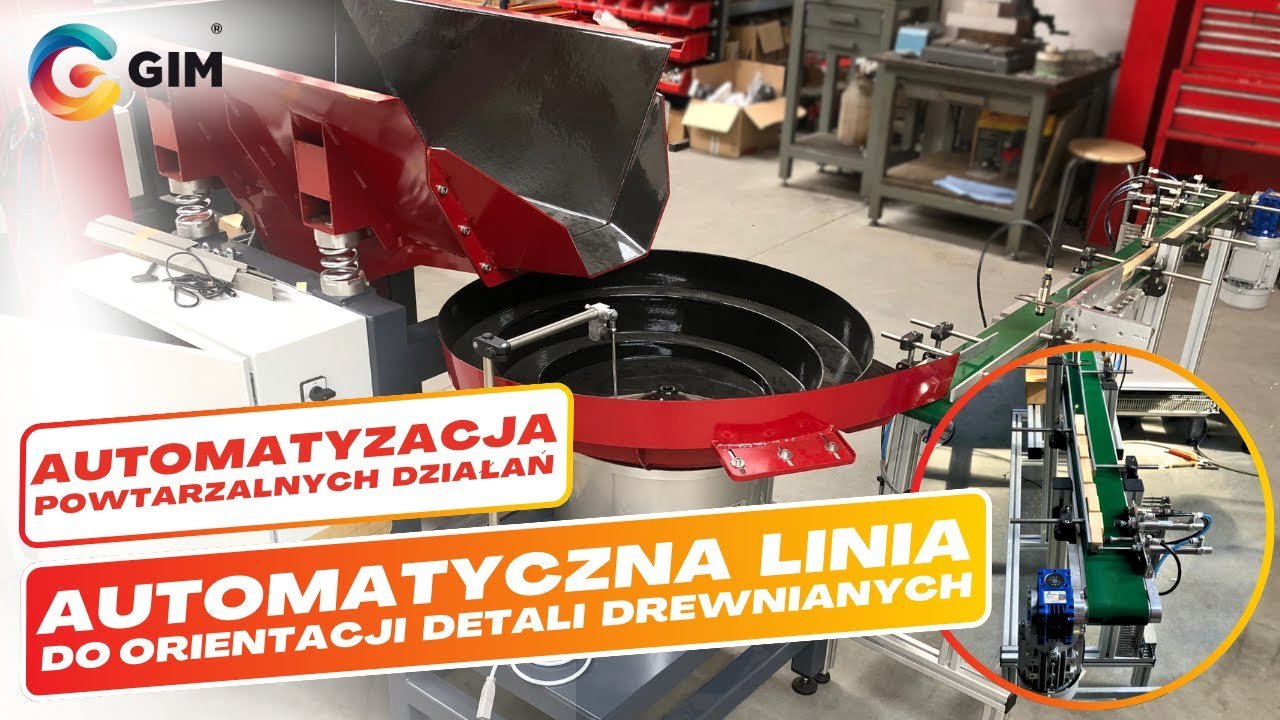 Automatyczna linia do orientacji detali drewnianych – system pozycjonujący