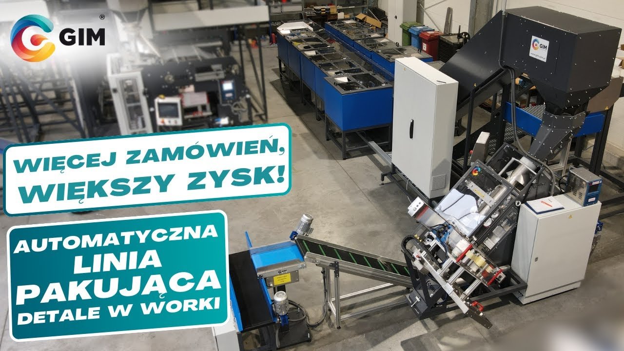 Automatyczna linia pakująca detale w worki – system kompletowania zestawów