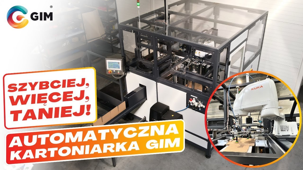 Kartoniarka z robotem KUKA – automatyczna maszyna do składania pudełek