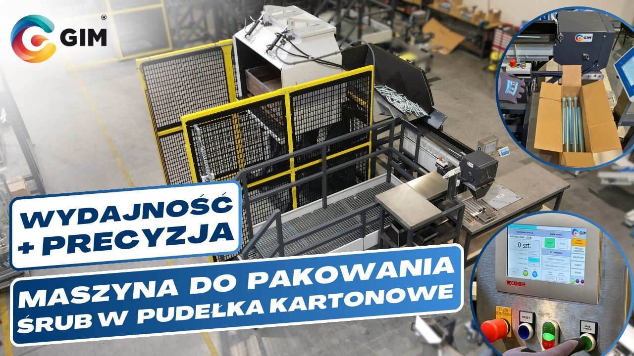 System pakowania na wagę z wywrotnicą skrzynio-palet – pakowanie długich śrub