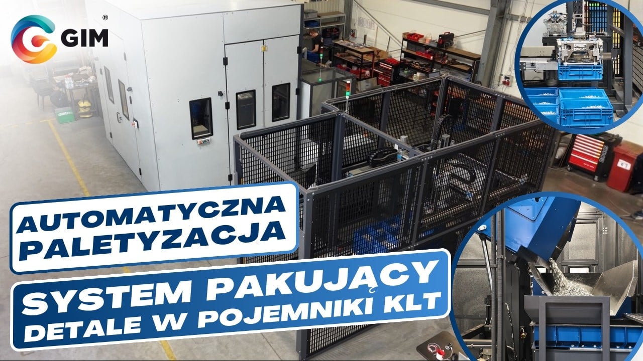 System pakujący w pojemniki KLT – automatyczna paletyzacja i wywrotnica skrzynio-palet
