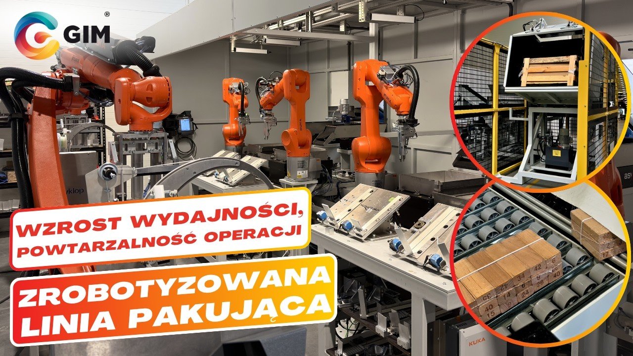 Zrobotyzowana linia pakująca w folię termokurczliwą