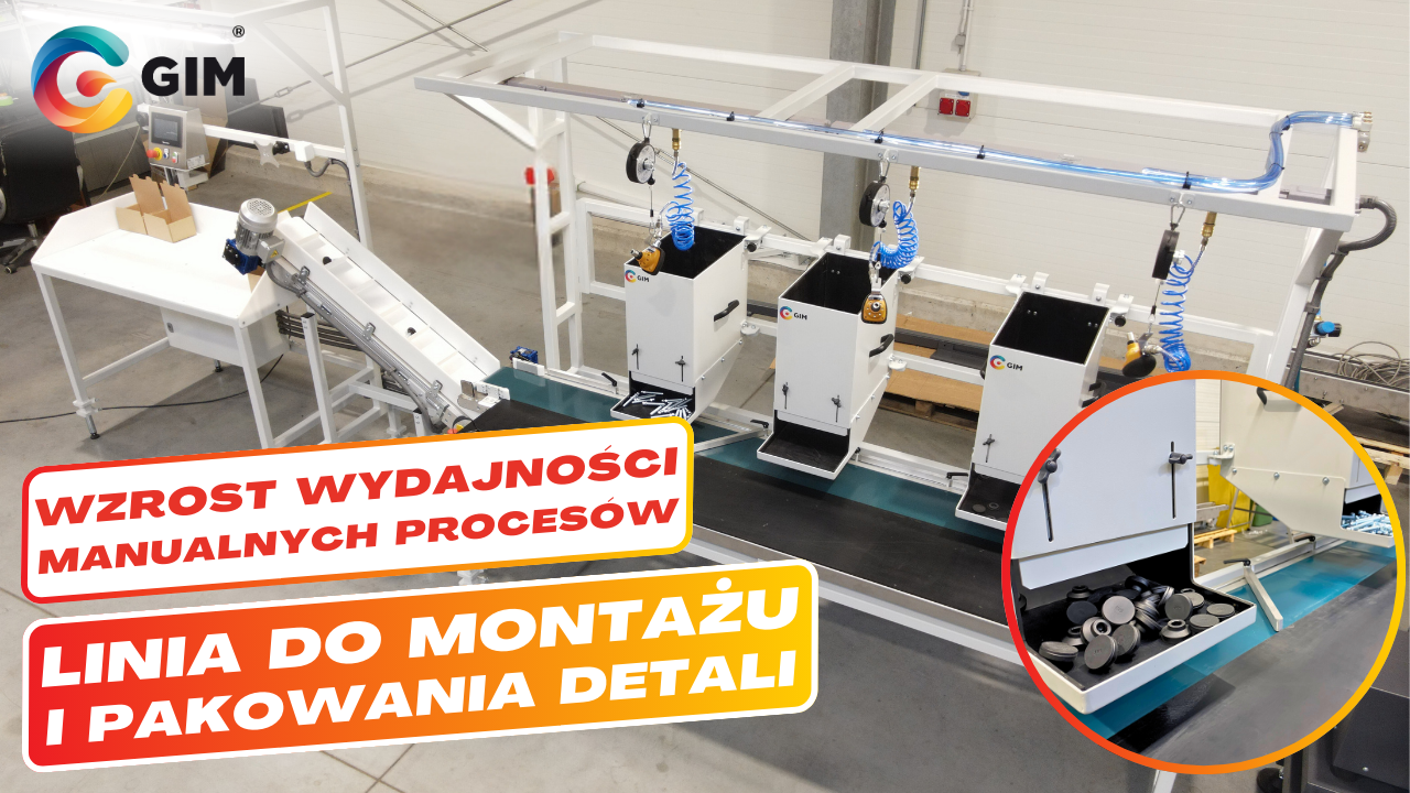 Linia do montażu i pakowania detali GIM Linia do montażu i pakowania detali GIM