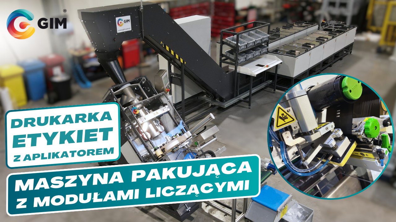 Linia pakująca GIM z modułami liczącymi i stanowiskiem do ręcznej kompletacji