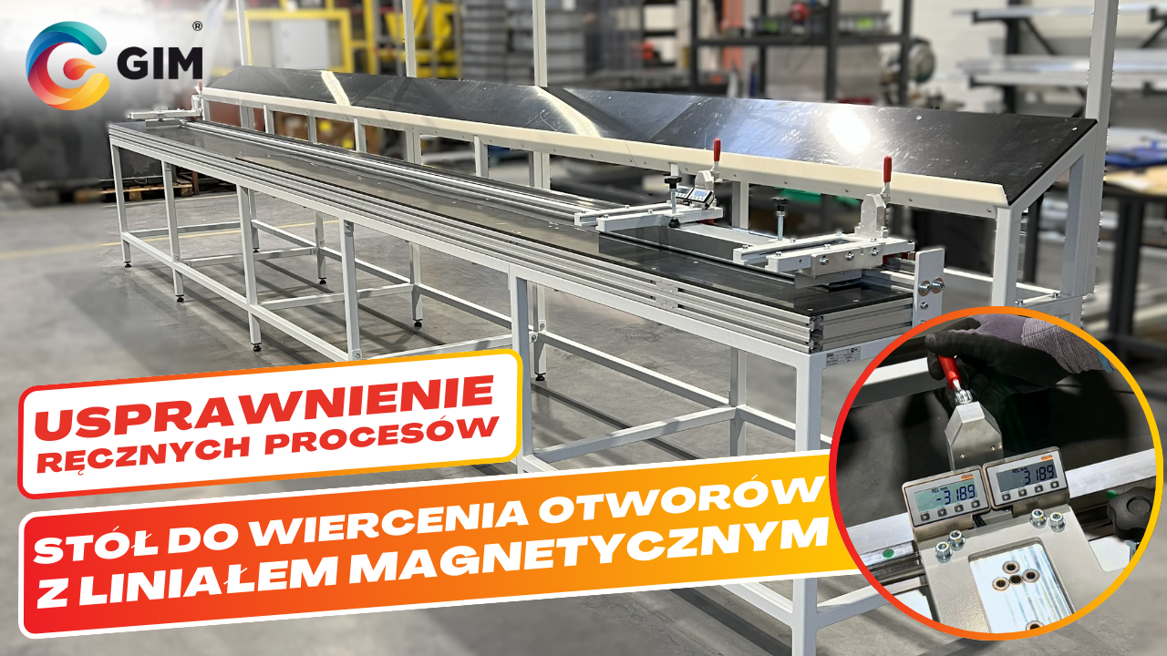 Stół do wiercenia otworów z liniałem magnetycznym GIM Stół do wiercenia otworów z liniałem magnetycznym GIM