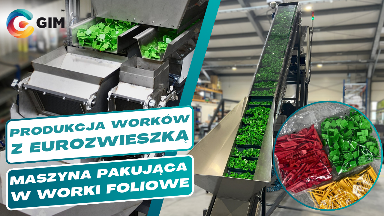 Maszyna pakująca detale w worki foliowe z zawieszką