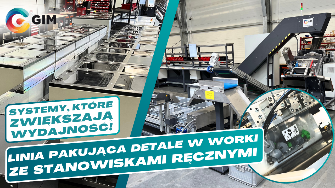 Linia pakująca z modułami liczącymi i stanowiskami ręcznymi GIM Linia pakująca z modułami liczącymi i stanowiskami ręcznymi GIM