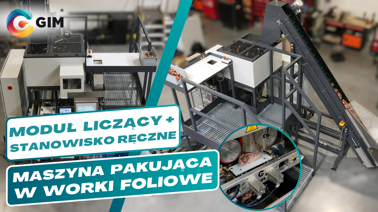 Maszyna pakująca w worki GIM - moduł liczący i stanowisko ręczne Maszyna pakująca w worki GIM - moduł liczący i stanowisko ręczne